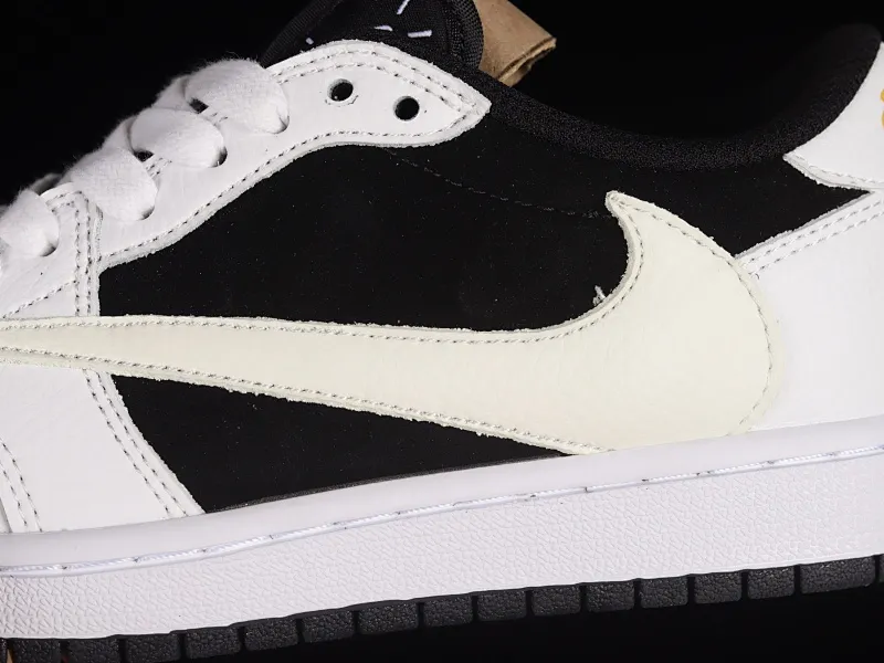 All categories Air Jordan Jordan series basketball shoes Air Jordan 1 Low Travis Scott x Air Jordan 1 Low OG AJ1 Joe 1 black and white panda reverse inverted hook joint casual sports basketball shoes DM7866-101